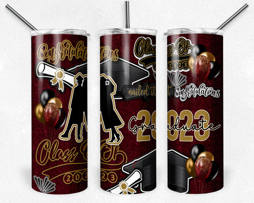 Maroon and Gold 2023 Graduation Burst