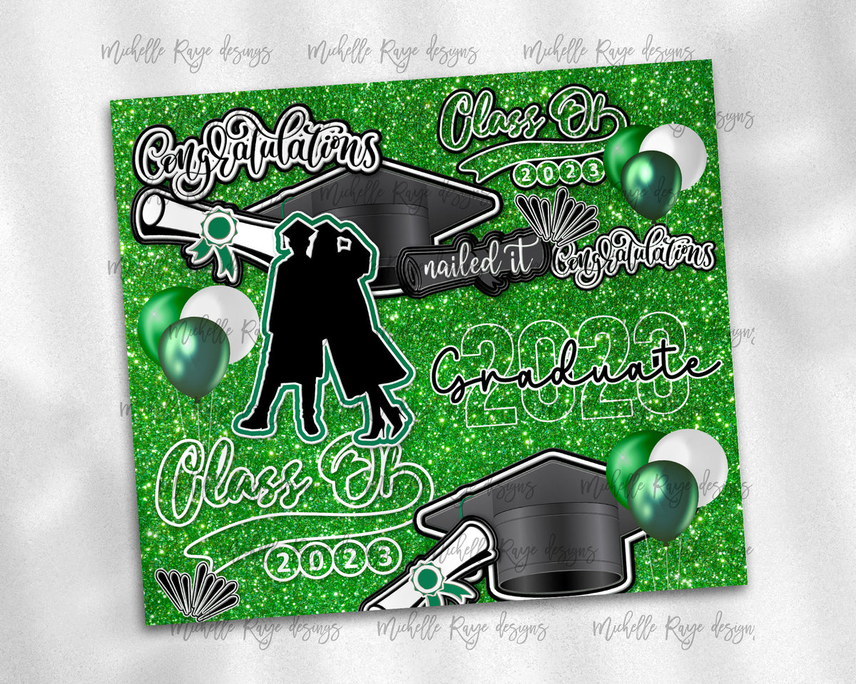 Green Glitter 2023 Graduation Burst – Michelle Raye Designs