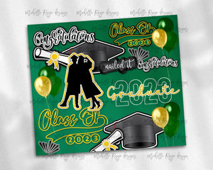 Green and Yellow 2023 Graduation Burst