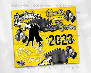 Black and Yellow 2023 Graduation Burst