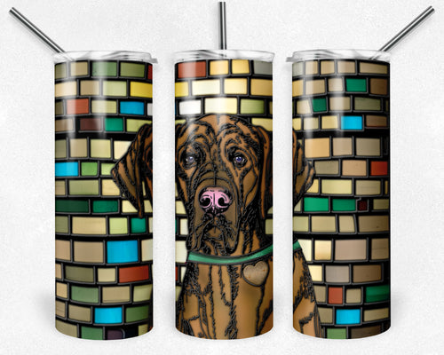 Great Dane - Fawn -  Dog Stained Glass