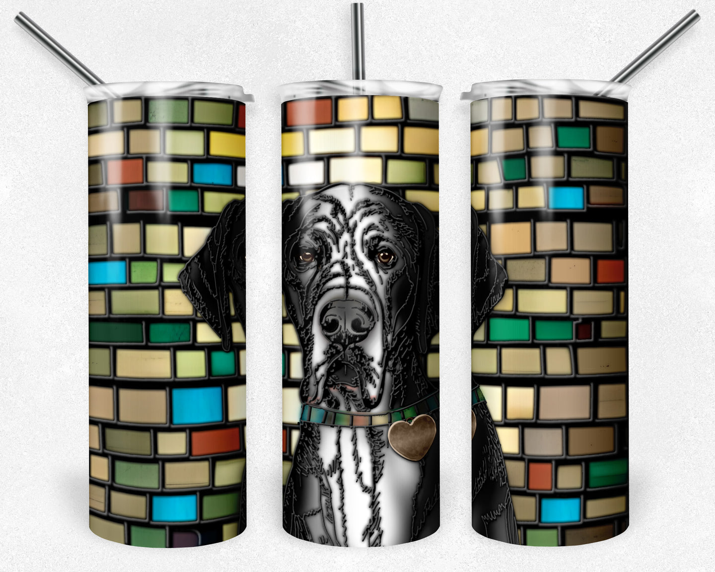 Great Dane - Mantle -  Dog Stained Glass