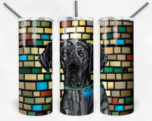 Load image into Gallery viewer, Great Dane with Striking Blue Eyes Dog Stained Glass