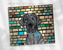 Load image into Gallery viewer, Great Dane with Striking Blue Eyes Dog Stained Glass