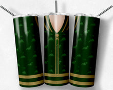 Load image into Gallery viewer, Girls Varsity Jacket Green and Gold