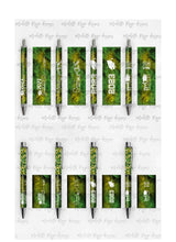Load image into Gallery viewer, 2023 Graduation Green and Yellow Pen Wraps Set 2