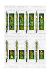 Load image into Gallery viewer, 2023 Graduation Green and Yellow Pen Wraps Set 1