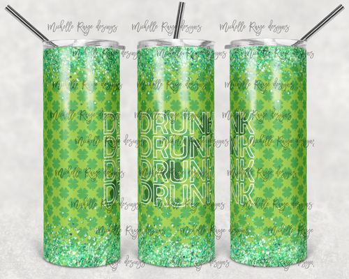 Shamrock Green Glitter Drunk