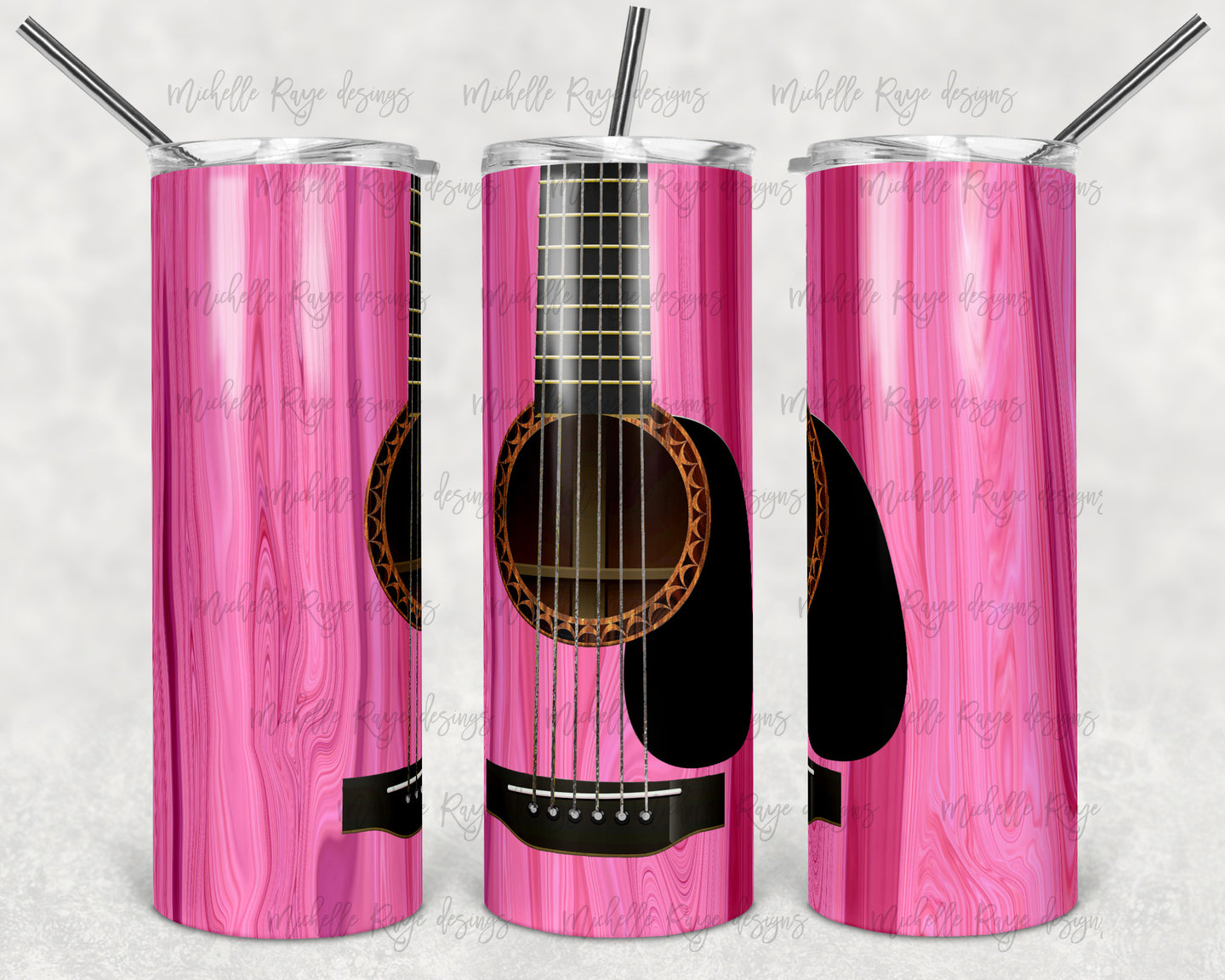 Dark Pink Guitar