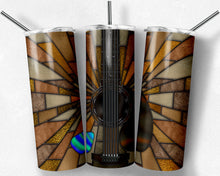 Load image into Gallery viewer, Acoustic Guitar Stained Glass with Pick