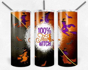 Halloween Witch Stained Glass Peekaboo Split 100 Percent That Witch