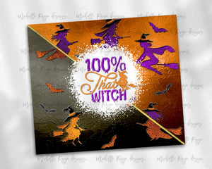Halloween Witch Stained Glass Peekaboo Split 100 Percent That Witch