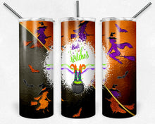 Load image into Gallery viewer, Halloween Witch Stained Glass Peekaboo Split Drink Up Witches