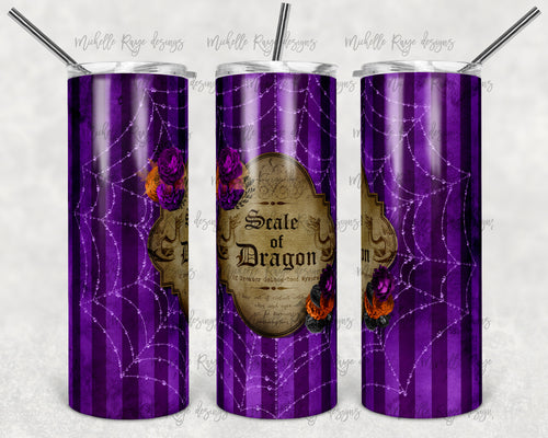 Halloween Purple Striped Scale of Dragon Label