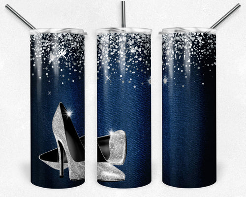 High Heels with Denim and Diamonds