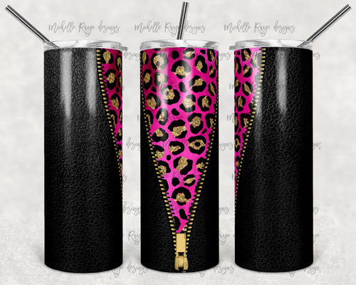 Leopard Hot Pink Zipper