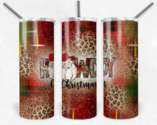 Load image into Gallery viewer, Howdy Christmas Plaid Leopard and Tooled Leather
