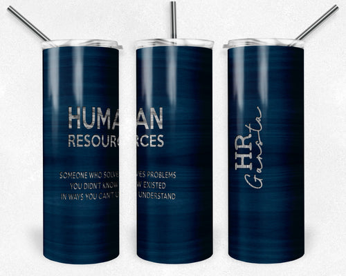 Human Resources Blue Gray Wood