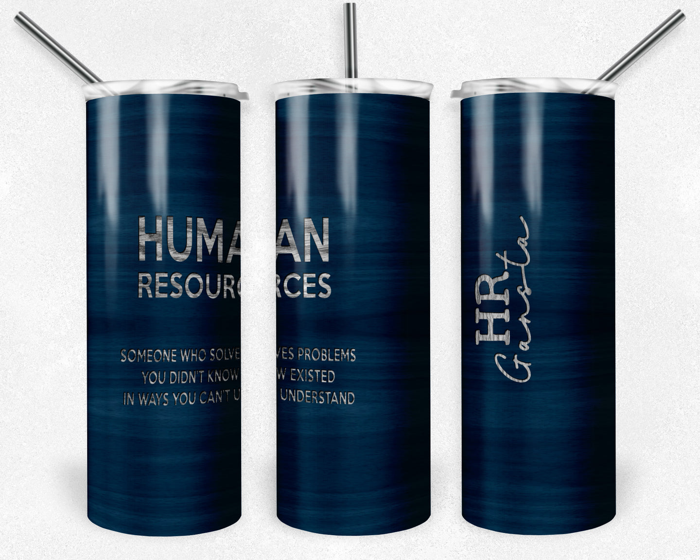 Human Resources Blue Gray Wood