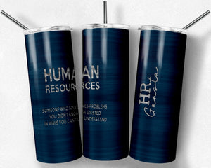 Human Resources Blue Gray Wood