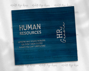 Human Resources Blue Gray Wood