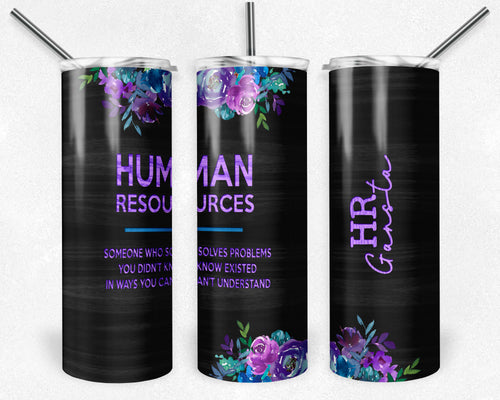 Human Resources Floral Dark Gray Wood