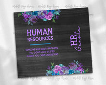 Load image into Gallery viewer, Human Resources Floral Dark Gray Wood
