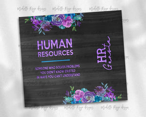 Human Resources Floral Dark Gray Wood