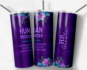 Human Resources Floral Purple Wood