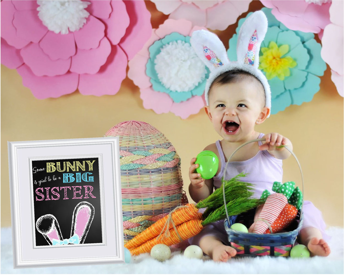 Easter Pregnancy Announcement, Easter Announcement Easter Pregnancy Reveal | easter peeps Growing Family Easter Egg Hunt, big sister