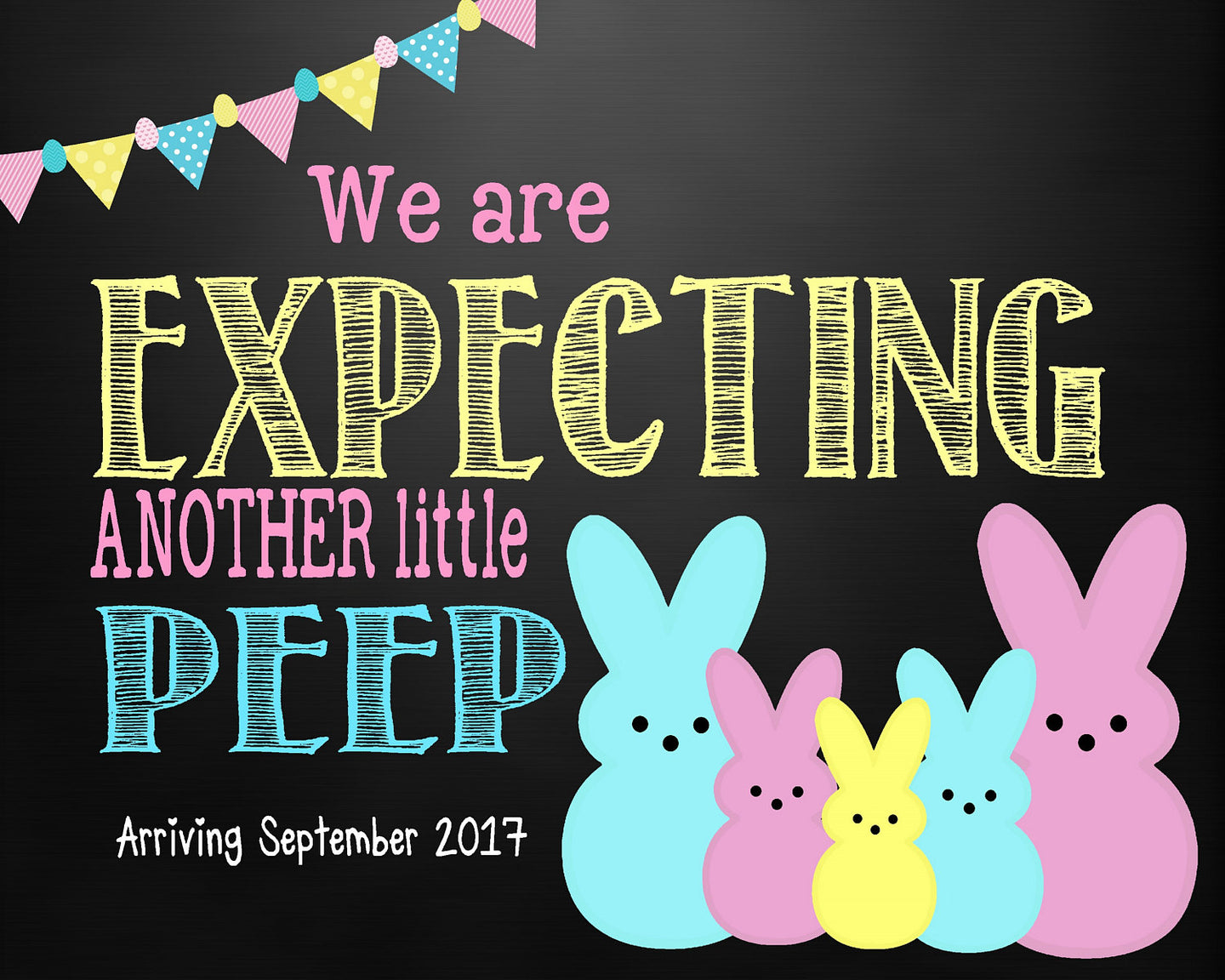 Easter Pregnancy Announcement Easter Announcement Easter Pregnancy Reveal | easter peeps Growing Family Easter Egg Hunt