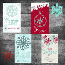 Load image into Gallery viewer, Snowflake Christmas Tags Printable, Custom Holiday Gift Tags, Christmas Labels, Printable Gift Tags, Favor Tag, Custom, Merry Christmas