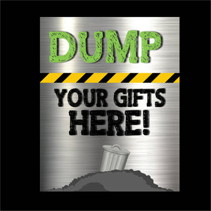 Garbage Truck Birthday sign, Garbage Truck sign, Dump your hifts sign, Dump Truck Birthday Thank You, Dump Truck, Trash CanPrintable