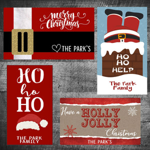 SANTA Tags Printable, Custom Holiday Gift Tags, Christmas Labels, Printable Gift Tags, Santa Favor Tag, Custom Santa, Merry Christmas