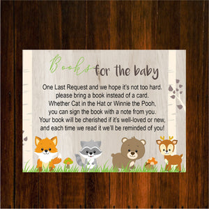 Woodland Animal Books for baby| Books for the baby  | Forest Animals Baby Shower game | instead of a card  book  | Instant Download