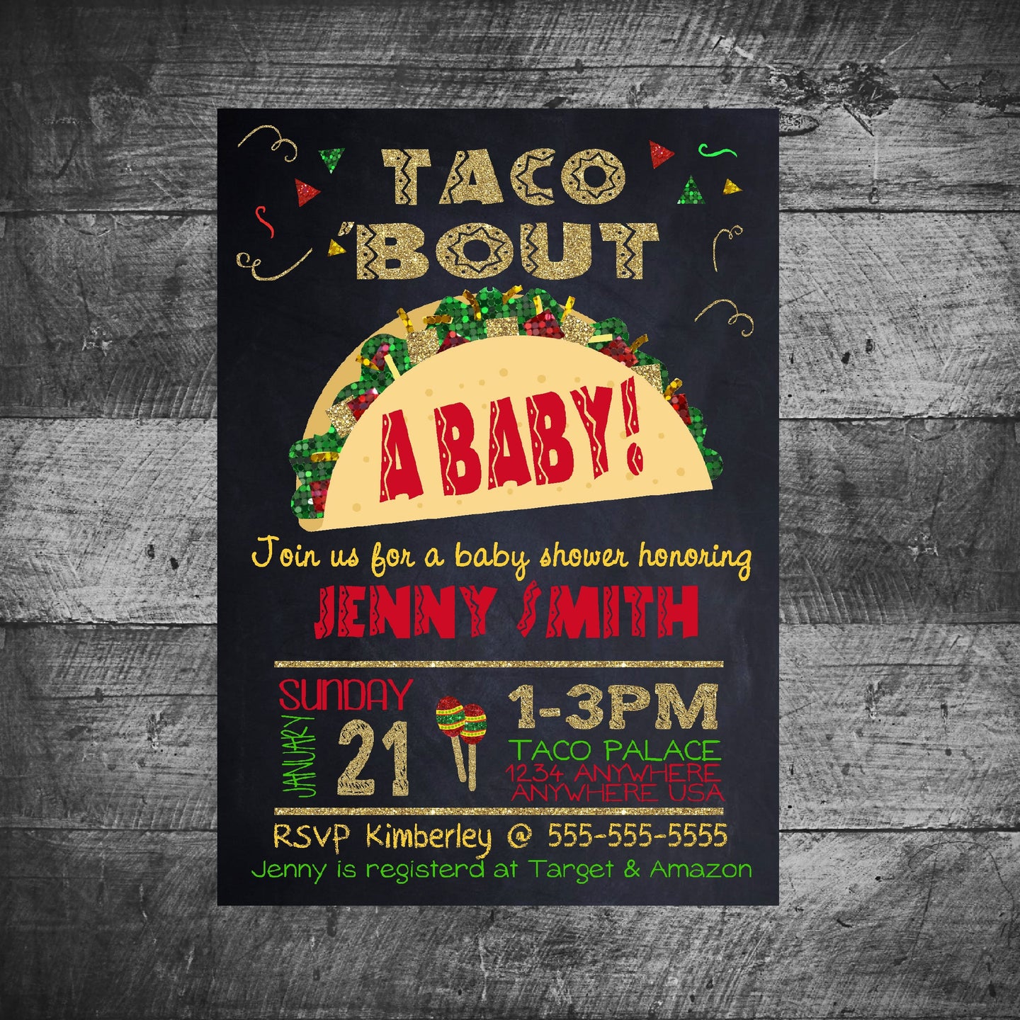 TACO BOUT A BABY  Shower Invitation - Fiesta Party - Baby Fiesta Shower - Baby Shower Fiesta - Taco Baby Shower Mexican Fiesta
