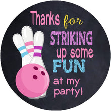 Load image into Gallery viewer, Bowling Thank You tags, Bowling birthday, Bowling, Bowling Thank you Bowling Birthday Party , STRIKE,Bowling Party Digital file