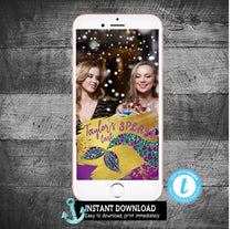 Load image into Gallery viewer, Mermaid Bachelorette Snapchat filter,  Geofilter | Edit Yourself Mermaid Snapchat Geofilter | Bridal shower |Last Splash  | INSTANT DOWNLOAD