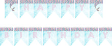 Load image into Gallery viewer, MERMAID Birthday Party Banner | Pink Mermaid | Edit Yourself | Digital Instant Download | Mermaid Banner | Teal Glitter | Under the Sea