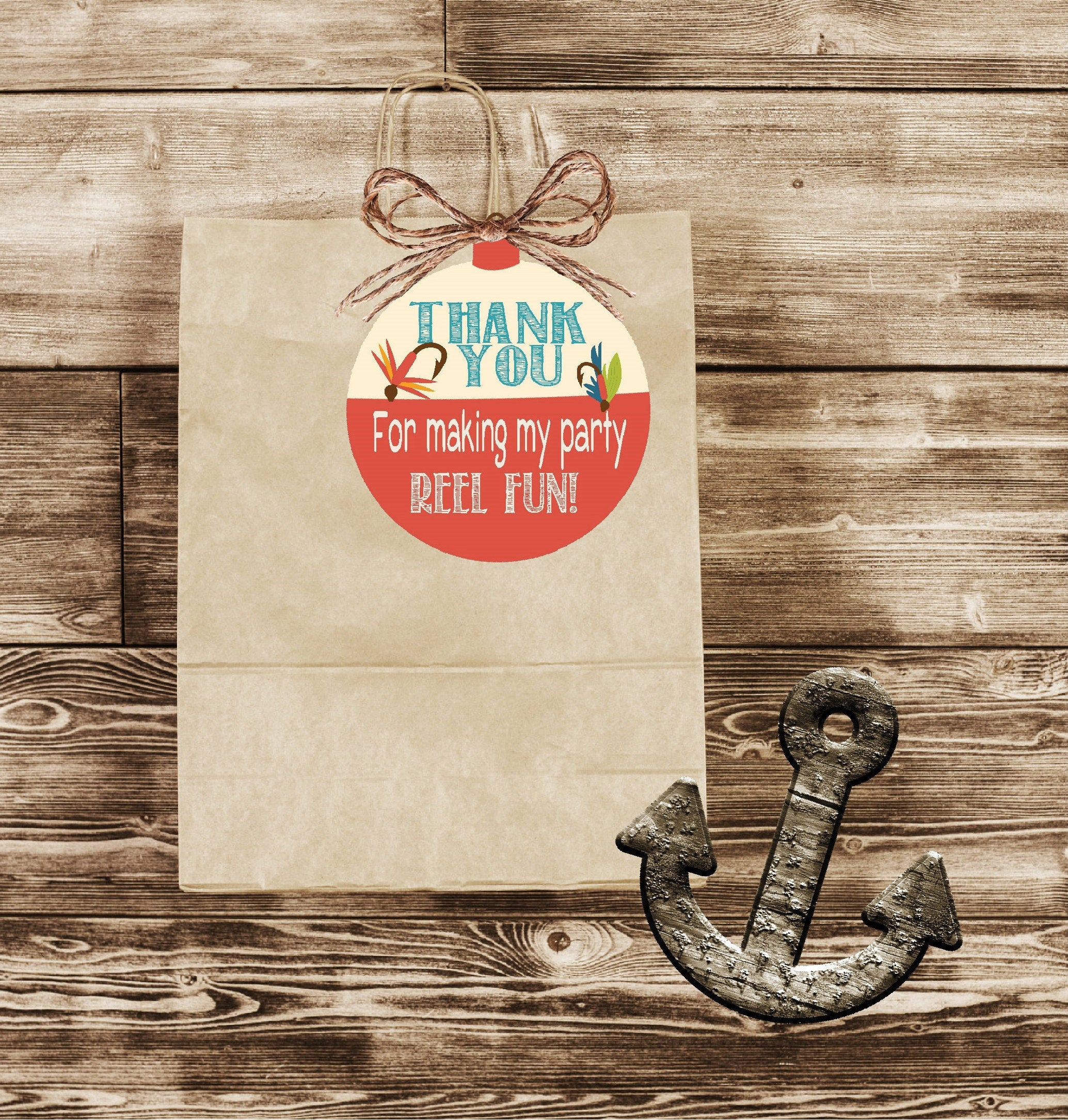 Fishing Thank You tags, The Big One Fishing Birthday favor Tags, O-Fis –  Michelle Raye Designs
