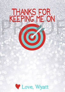 Christmas Gift Card Holder Printable | Holiday  | Keeping Me on Target | Instant Download | Edit Yourself | Teacher thank you gift card