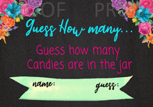 Load image into Gallery viewer, Mexicana Party | Guess how many candies game | Fiesta Baby Shower games | Printable | Instant Download | Fiesta Party Game