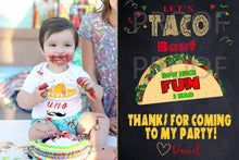 Load image into Gallery viewer, Thank You Photo Card | Let&#39;s Taco Bout How Much Fun I Had | Fiesta thank you | Printable Editable Instant Download | Photo thank you note