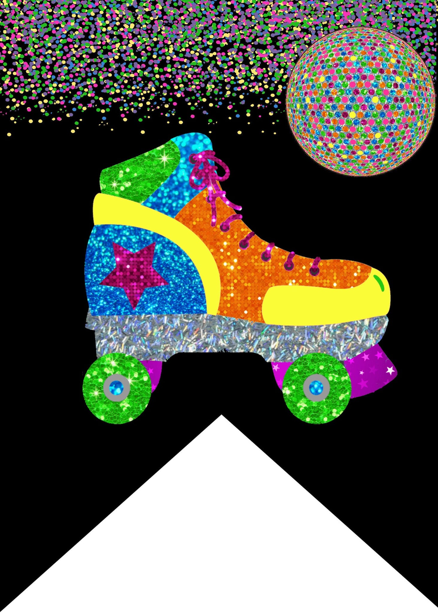 Neon Roller Skating Party Banner, 80's Disco Skate, Roller Skate Birth –  Michelle Raye Designs