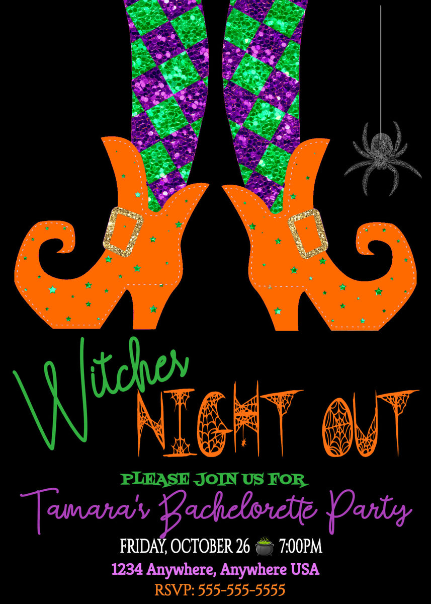 Witches Night out Invitation, bachelorette party Witch Party, Witches ...
