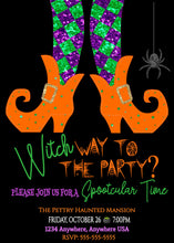 Load image into Gallery viewer, Witch Invitation, Witch Party, Witches Birthday,  Witches Birthday Invitation, halloween, Witch Invitations, Halloween Party, edit yourself