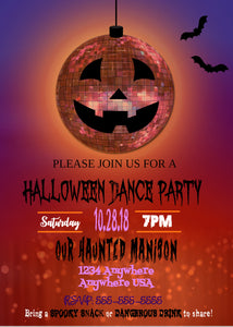 Halloween Dance Party Invitation, Spooky Halloween, Costume Party, Haunted House invite, Masquerade Costume Party You edit digital