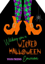 Load image into Gallery viewer, Halloween Favor Hang TAG | Edit Yourself Halloween Thank You tag, Thank you  Label | Witch Birthday  | Halloween tag | INSTANT DOWNLOAD