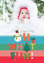 Load image into Gallery viewer, Oh What Fun Christmas Card with Photos, Photo Christmas Card, Merry Christmas, Happy Holidays, Printable Christmas Card, Editable Xmas Card