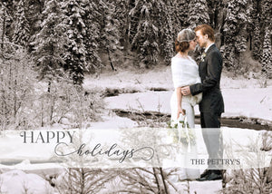 Christmas Card with Photo, Photo Holiday Card, Newlywed Christmas Card, Happy Holidays, Merry Christmas, Printable Christmas Card, Editable